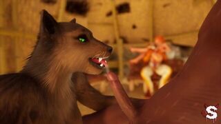 Busty wolf gets fucked by a very big cock until he cums on her face in Wild Life sex - porn video