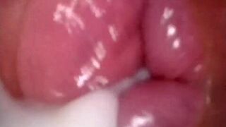 cum see inside my creamy pussy - porn video