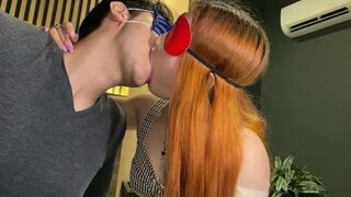 Stepsister teaches how to kiss - porn video