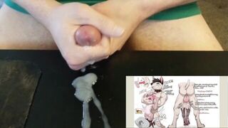 Narrating furry hentai with well timed cumshots - porn video