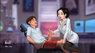 miss debby and anon in chemestory room in summertime saga - porn video